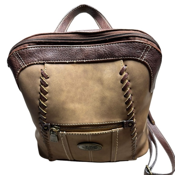 b.o.c. Brown Backpack Western Stitch Detail - Picture 4 of 4